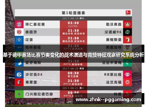 基于德甲赛场比赛节奏变化的战术演进与竞技特征观察研究系统分析 基于德甲赛场比赛节奏变化的战术演进与竞技特征观察研究系统分析